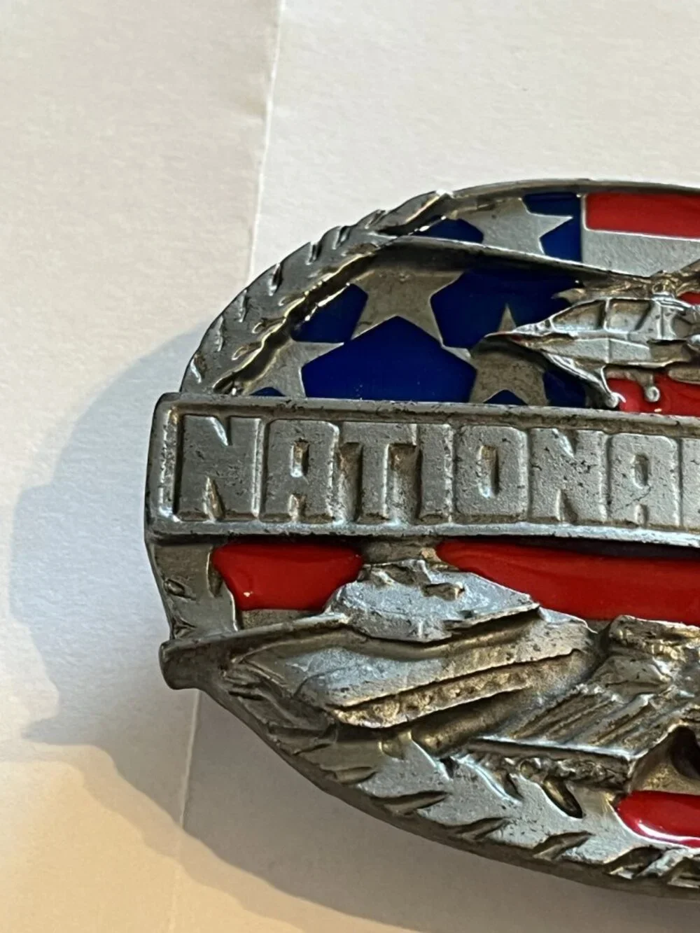 Vintage National Guard Enamel Belt‎ Buckle 3